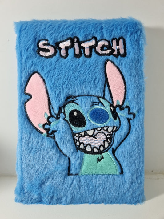 Stitch Fluffy Notebook (Blue)