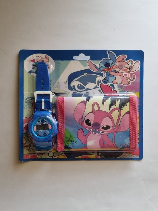 Angel and Stitch Watch and Wallet combo pack